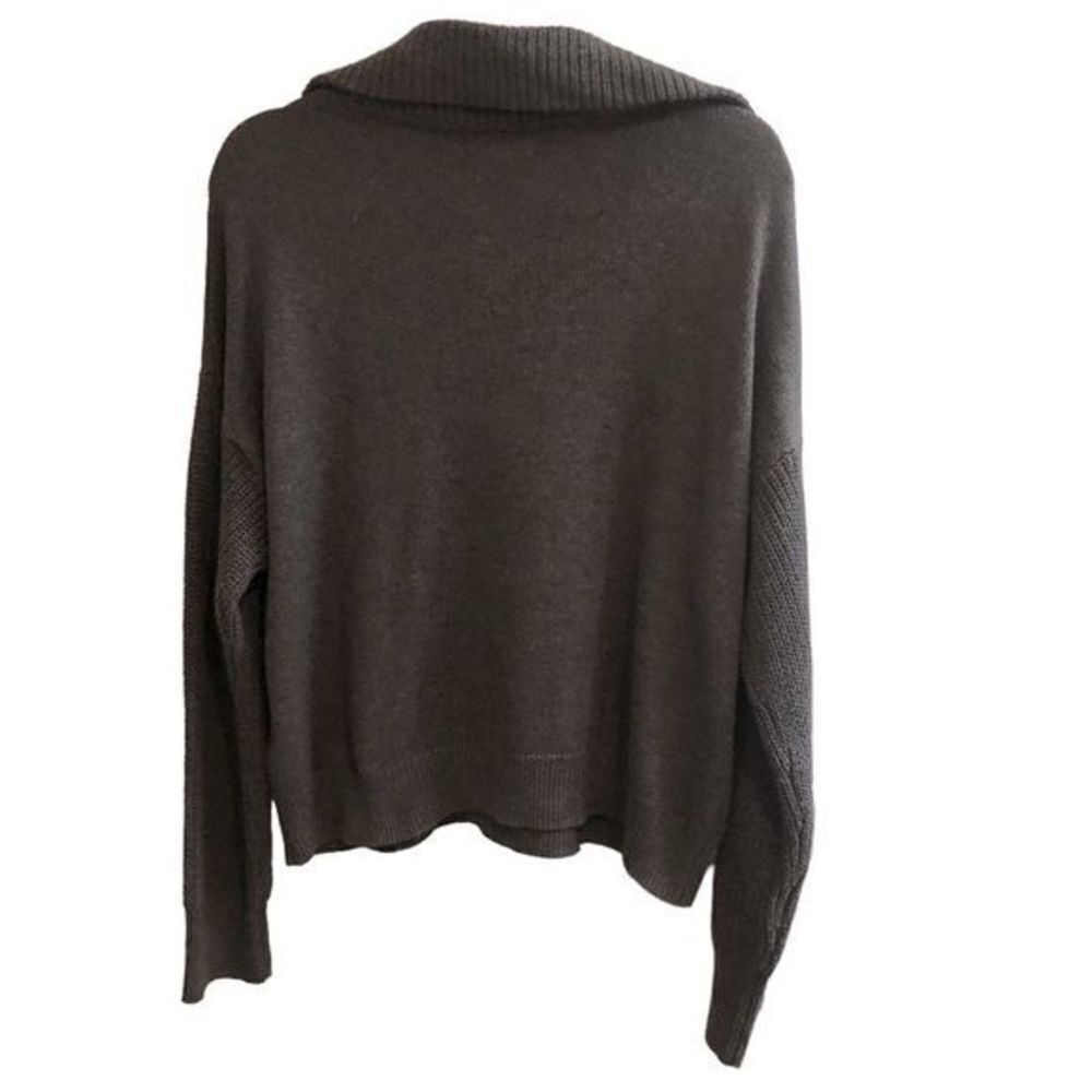 Rachel Zoe Quarter‎ Zip Ribbed Knit Sweater Size Medium - Picture 3 of 5